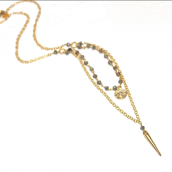 Vampire Diaries Necklace Silver Labradorite - Picture 3 of 8